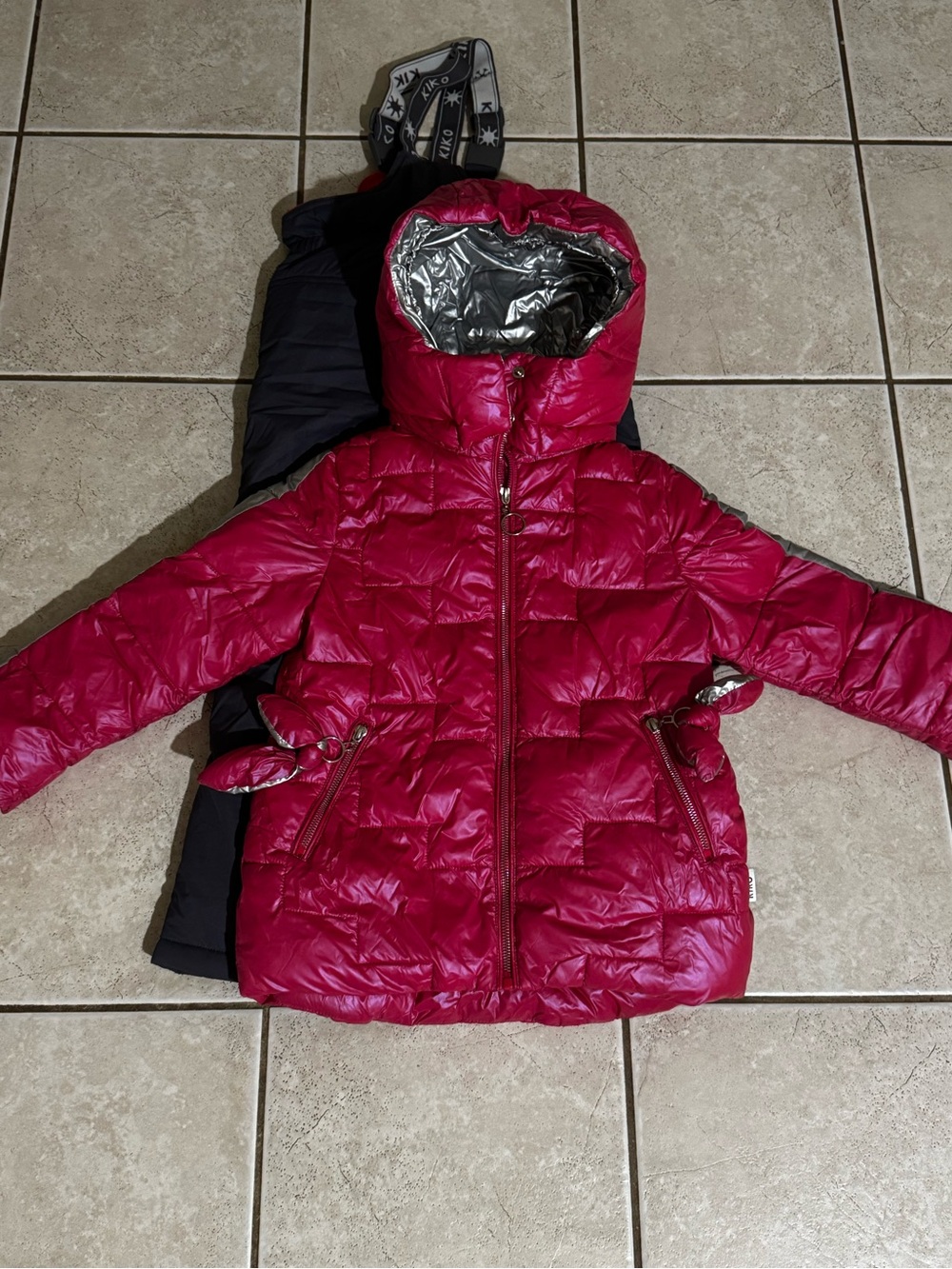Kiko Girls’ Winter Coat & Pants Set – Warm Quilted Snow Suit ❄️